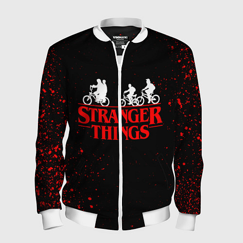 Мужской бомбер STRANGER THINGS / 3D-Белый – фото 1