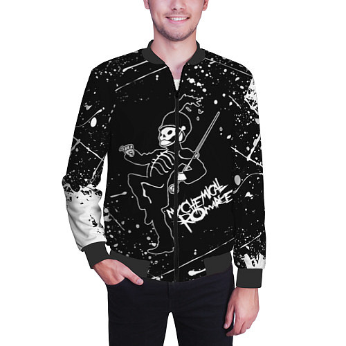 Мужской бомбер My Chemical Romance / 3D-Черный – фото 3