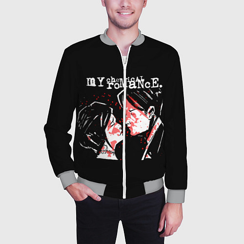 Мужской бомбер My Chemical Romance / 3D-Меланж – фото 3