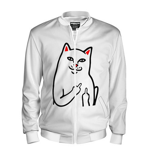 Мужской бомбер Meme Cat / 3D-Белый – фото 1
