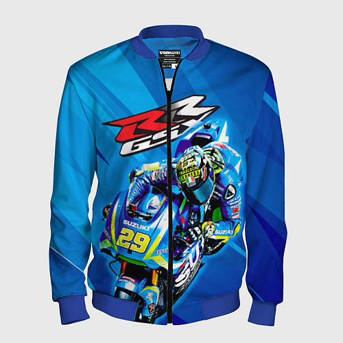 Мужской бомбер Suzuki MotoGP / 3D-Синий – фото 1