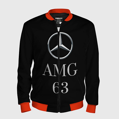 Мужской бомбер Mersedes AMG 63 / 3D-Красный – фото 1