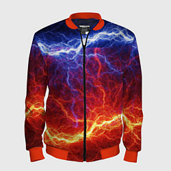 Бомбер мужской Лёд и огонь, цвет: 3D-красный