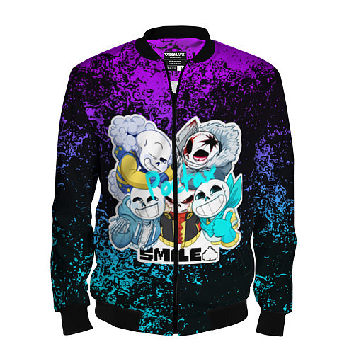 Мужской бомбер UNDERTALE / 3D-Черный – фото 1