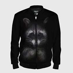 Бомбер мужской Енот, цвет: 3D-черный
