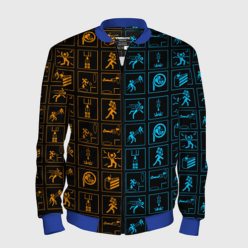 Мужской бомбер PORTAL / 3D-Синий – фото 1