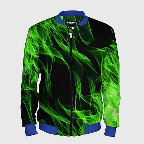 Мужской бомбер TOXIC FLAME / 3D-Синий – фото 1