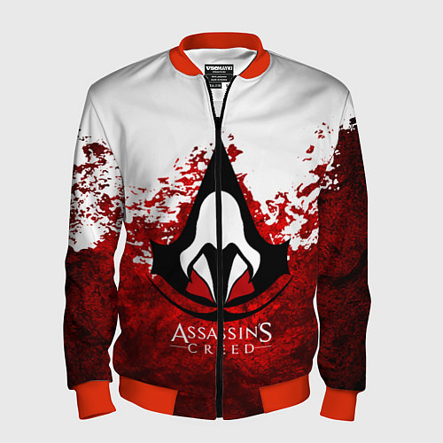Мужской бомбер Assasin's creed / 3D-Красный – фото 1
