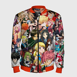 Мужской бомбер Аниме коллаж