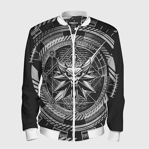 Мужской бомбер Ведьмак / 3D-Белый – фото 1