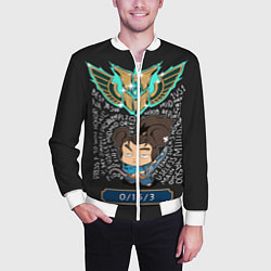 Бомбер мужской League of Legends, цвет: 3D-белый — фото 2