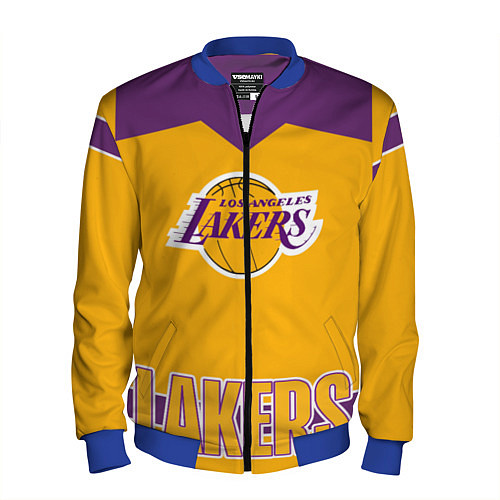 Мужской бомбер Los Angeles Lakers / 3D-Синий – фото 1