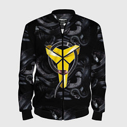 Бомбер мужской Los Angeles LakersKobe Bryan, цвет: 3D-черный
