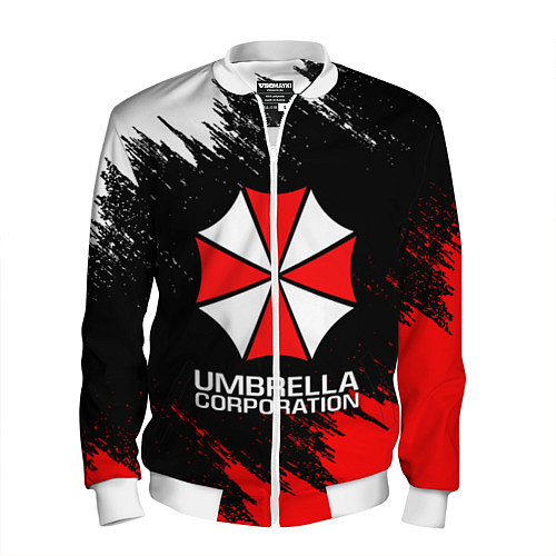 Мужской бомбер UMBRELLA CORP / 3D-Белый – фото 1
