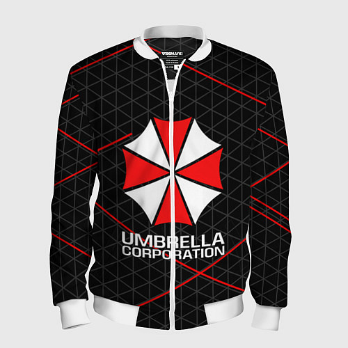 Мужской бомбер UMBRELLA CORP / 3D-Белый – фото 1