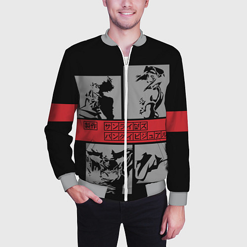 Мужской бомбер Cowboy Bebop anime / 3D-Меланж – фото 3