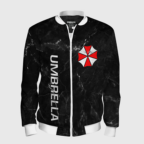 Мужской бомбер UMBRELLA CORP / 3D-Белый – фото 1
