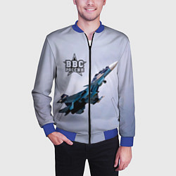 Бомбер мужской ВВС России, цвет: 3D-синий — фото 2