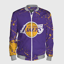 Бомбер мужской LA LAKERS, цвет: 3D-меланж