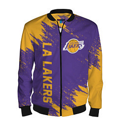 Бомбер мужской LA LAKERS, цвет: 3D-черный