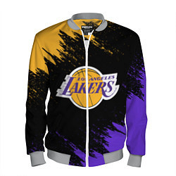 Бомбер мужской LA LAKERS, цвет: 3D-меланж