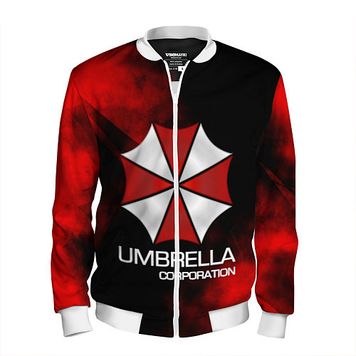 Мужской бомбер UMBRELLA CORP / 3D-Белый – фото 1