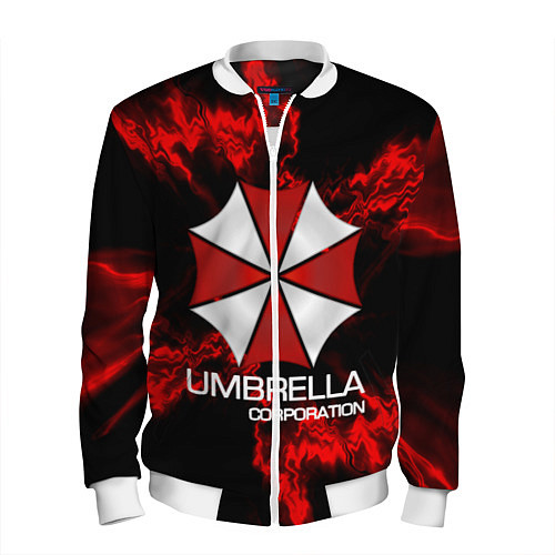 Мужской бомбер UMBRELLA CORP / 3D-Белый – фото 1