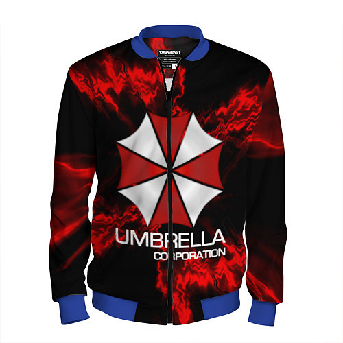 Мужской бомбер UMBRELLA CORP / 3D-Синий – фото 1