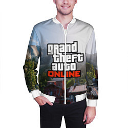Бомбер мужской GTA Online, цвет: 3D-белый — фото 2
