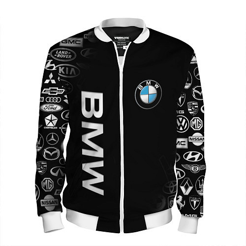 Мужской бомбер BMW / 3D-Белый – фото 1