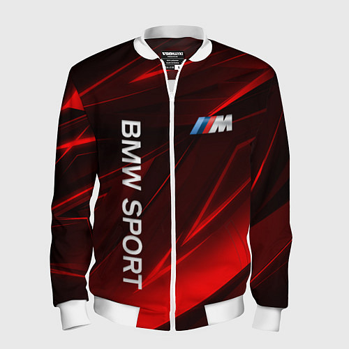 Мужской бомбер BMW БМВ Z / 3D-Белый – фото 1