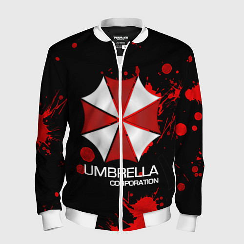 Мужской бомбер UMBRELLA CORP / 3D-Белый – фото 1