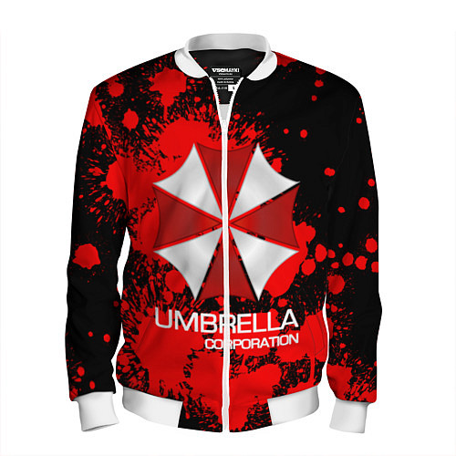 Мужской бомбер UMBRELLA CORP / 3D-Белый – фото 1