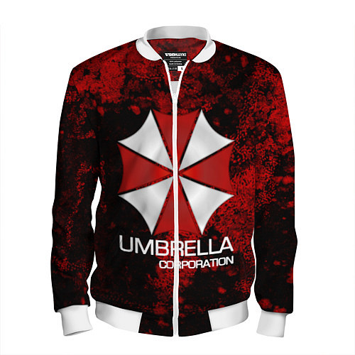 Мужской бомбер UMBRELLA CORP / 3D-Белый – фото 1