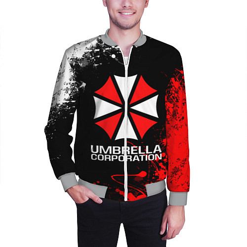 Мужской бомбер UMBRELLA CORPORATION / 3D-Меланж – фото 3