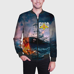 Бомбер мужской ВМФ, цвет: 3D-черный — фото 2