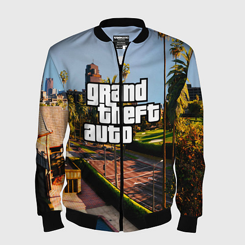 Мужской бомбер Grand Theft Auto / 3D-Черный – фото 1