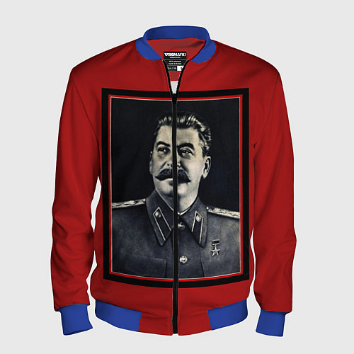 Мужской бомбер Сталин / 3D-Синий – фото 1