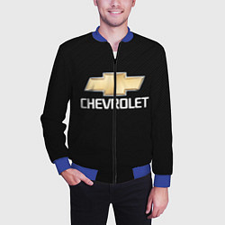 Бомбер мужской CHEVROLET, цвет: 3D-синий — фото 2