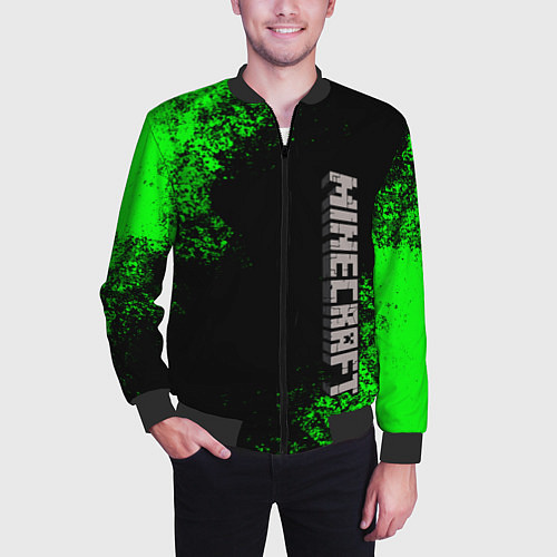 Мужской бомбер MINECRAFT / 3D-Черный – фото 3