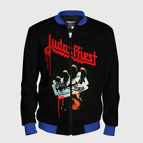 Мужской бомбер Judas Priest / 3D-Синий – фото 1