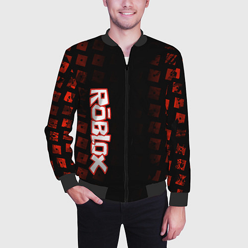 Мужской бомбер Roblox / 3D-Черный – фото 3