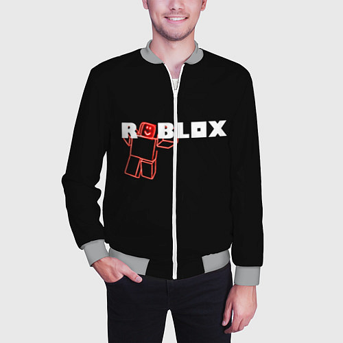 Мужской бомбер Роблокс Roblox / 3D-Меланж – фото 3