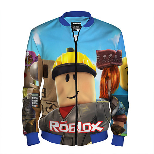 Мужской бомбер ROBLOX / 3D-Синий – фото 1