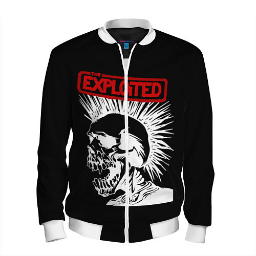 Мужской бомбер The Exploited / 3D-Белый – фото 1