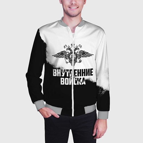 Мужской бомбер Внутренние Войска / 3D-Меланж – фото 3