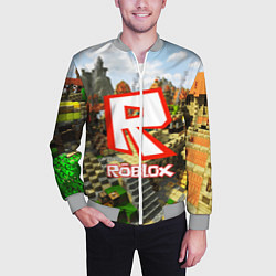 Бомбер мужской ROBLOX, цвет: 3D-меланж — фото 2