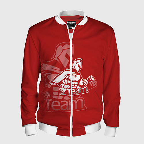 Мужской бомбер ZTeam / 3D-Белый – фото 1