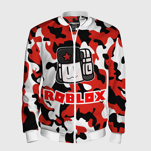 Мужской бомбер ROBLOX / 3D-Белый – фото 1