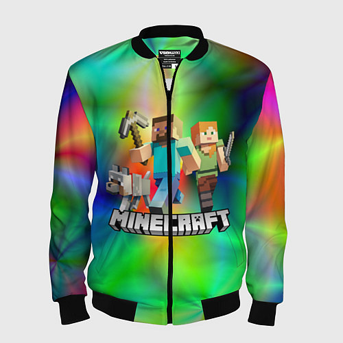 Мужской бомбер MINECRAFT / 3D-Черный – фото 1